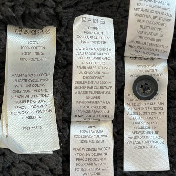 Telluride Clothing Co Flannel Jacket Green Navy Blue Large Sherpa Lined New - Picture 6 of 11